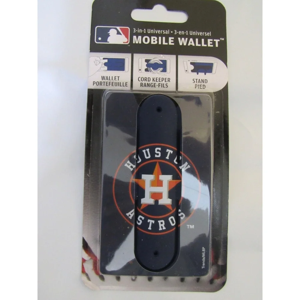 Houston Astros MLB Mobile Wallet Blue - 3‎ in 1  Universal- 3M Adhesive